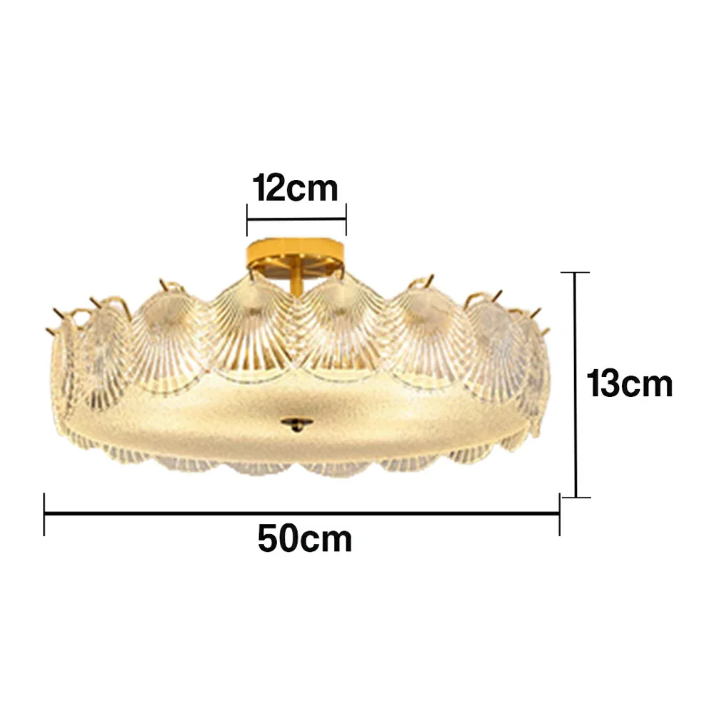LIVARA 36/48W Shell Design Glass Pendant Light with Three-Color Dimmable LED, High CRI Ra≥97 & Flicker-Free Eye-Comfort Lighting - Image 5