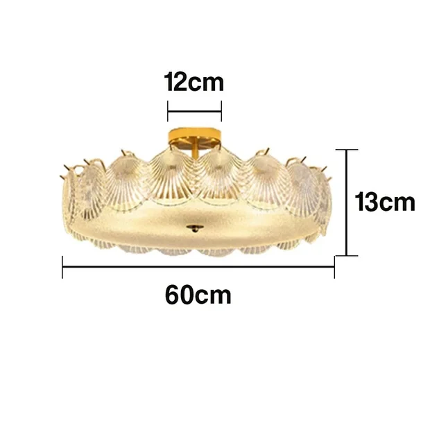 LIVARA 36/48W Shell Design Glass Pendant Light with Three-Color Dimmable LED, High CRI Ra≥97 & Flicker-Free Eye-Comfort Lighting - Image 6