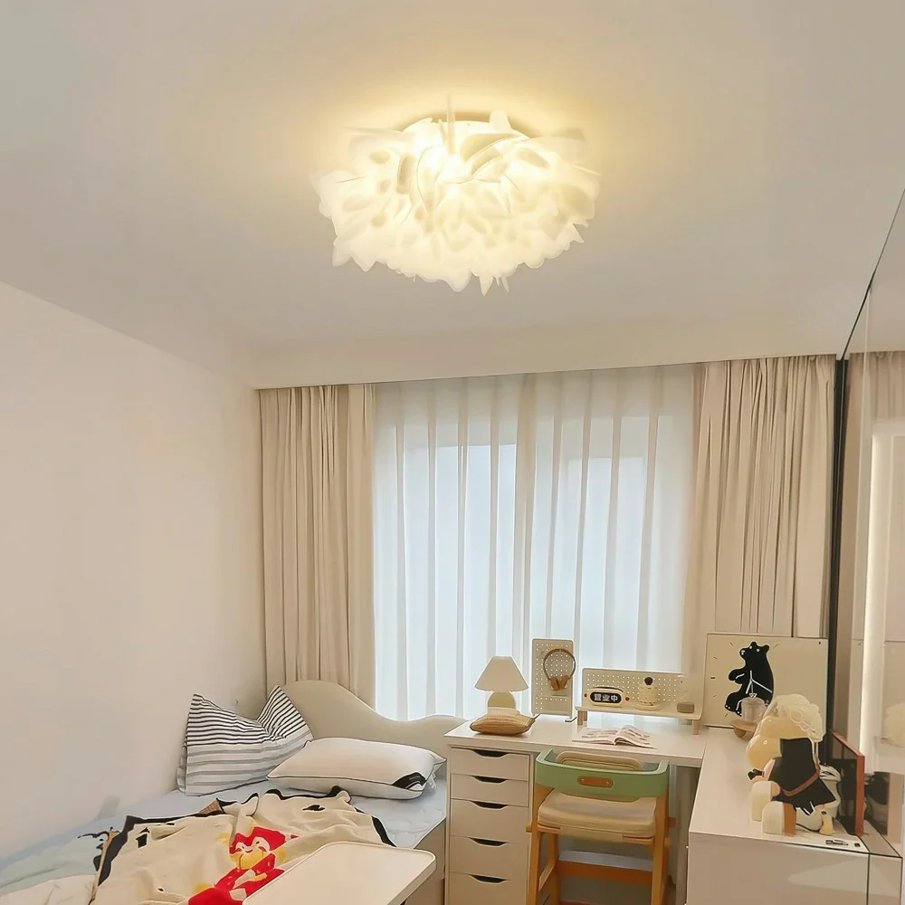 LIVARA 36W LED Ceiling Light Three-Color Dimmable Modern Petal Design Decorative Lamp for Living Room and Bedroom - Image 4