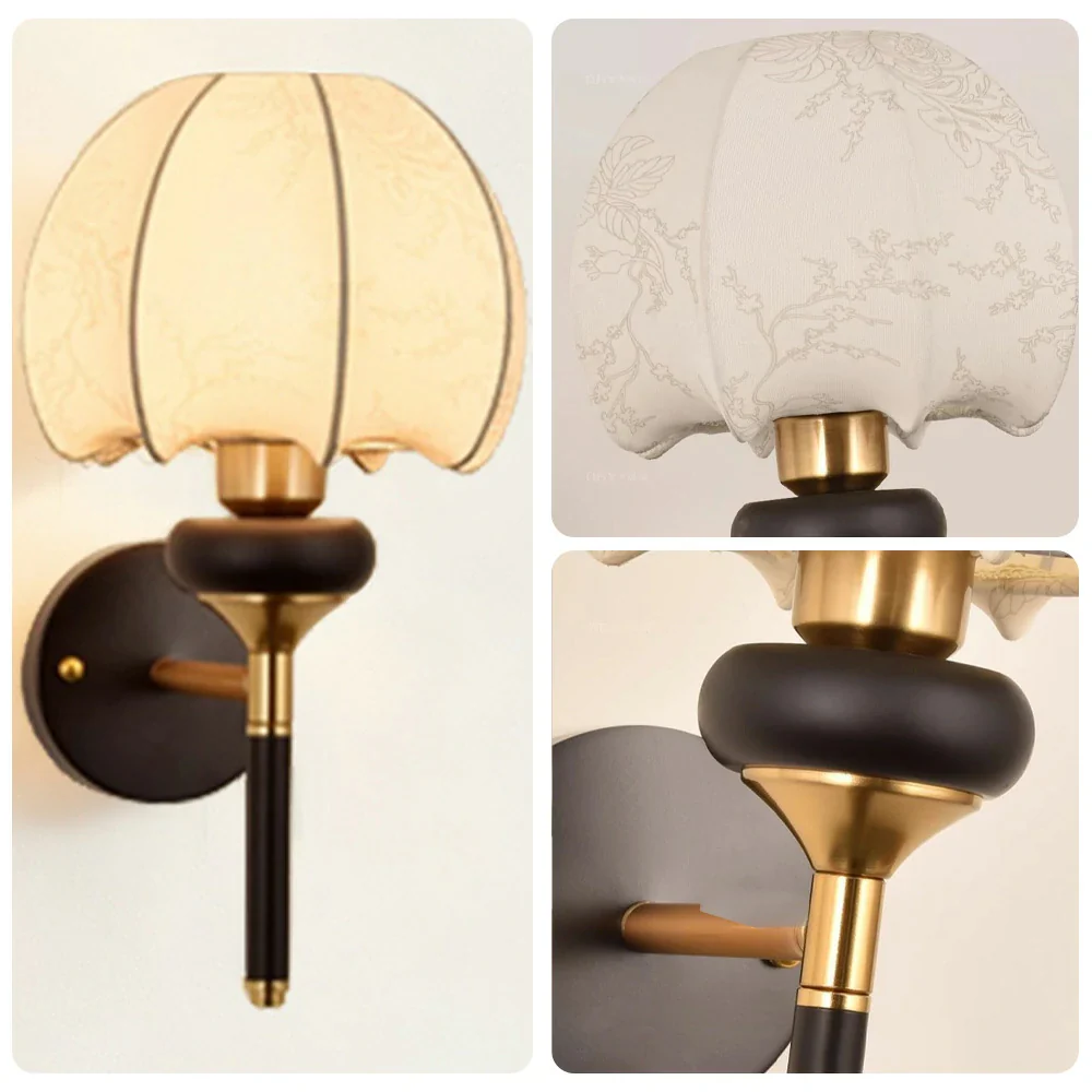 LIVARA LED Wall Light 12W Modern Magic Bean Style Three-Color Dimmable Fabric Shade Decorative Lamp - Image 3