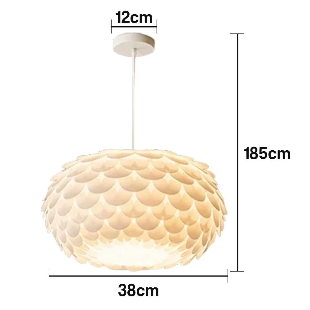 LIVARA LED Pendant Light 38/45cm Three-Color Dimmable 9W Modern Flower Bud Design Hanging Lamp with Eye-Protection Soft Light - White - Image 5