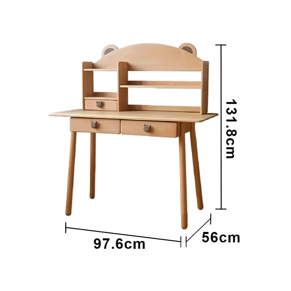 LIVARA 105cm Kids Study Desk, Height Adjustable Design, Solid Wood Construction, Rounded Edges with Eco-Friendly Finish - Image 5