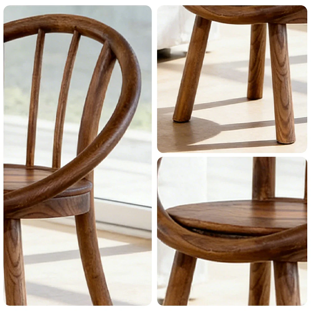 LIVARA Kids Wooden Chair, Ergonomic Back Support, Solid Wood Construction, Rounded Edges with Natural Wood Wax Oil Finish - Walnut - Image 3