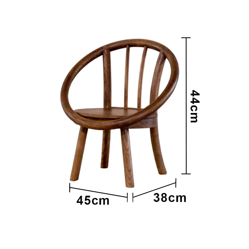 LIVARA Kids Wooden Chair, Ergonomic Back Support, Solid Wood Construction, Rounded Edges with Natural Wood Wax Oil Finish - Walnut - Image 5