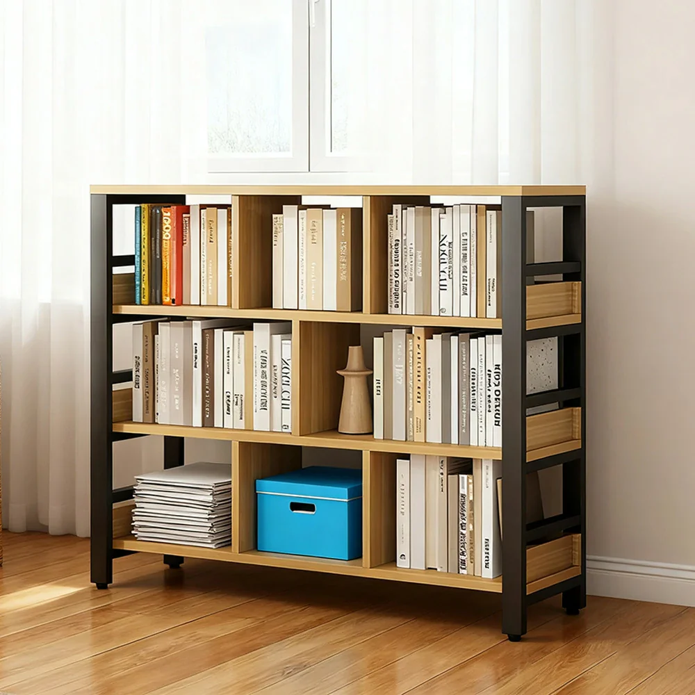 LIVARA 4-Tier Bookshelf 80/110/140cm Space-Saving Storage Rack, Thickened Eco Panels, Reinforced Steel Frame - Black - Image 2