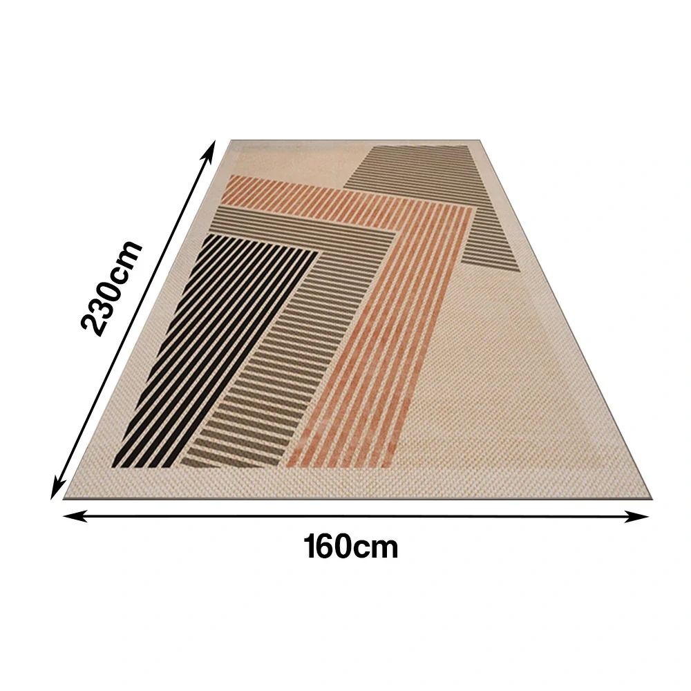 LIVARA Floor Rugs 160/200cm Belgian Velvet, Non-Fraying, Soft and Dense, Easy to Clean, Anti-Slip Backing - Image 5