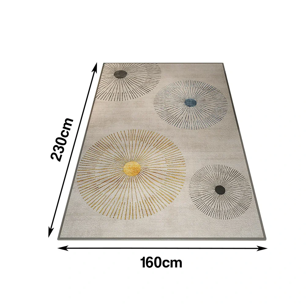 LIVARA Floor Rugs 140/160cm Belgian Velvet, Soft, Dense Weave, Stain-Resistant, Anti-Slip Backing - Image 6
