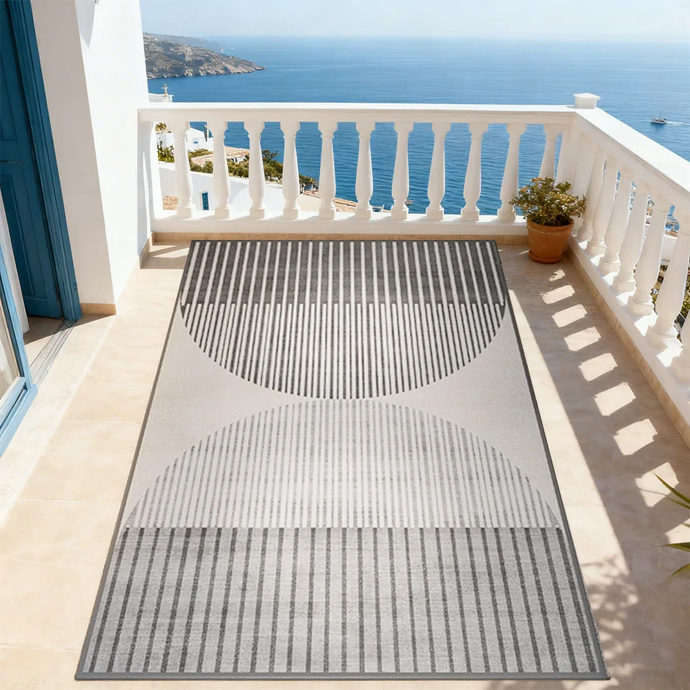 LIVARA Floor Rugs 140/160cm Non-Fraying, Soft Texture, Stain-Resistant, High-Density Weave, Anti-Slip Backing - Image 4