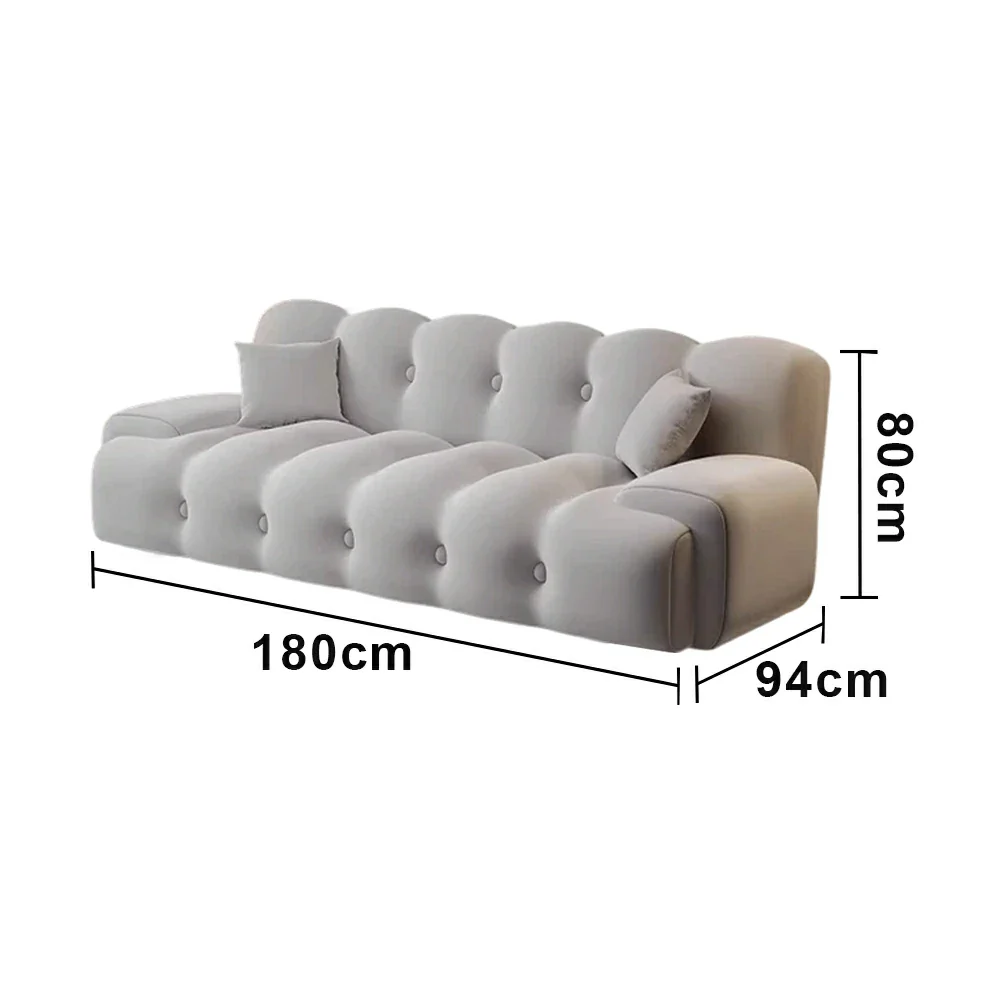 LIVARA 160/180cm Sofa Bed, 3-Position Adjustable Backrest, Milk Velvet Upholstery, High-Density Foam, Hidden Support Legs - Grey - Image 6