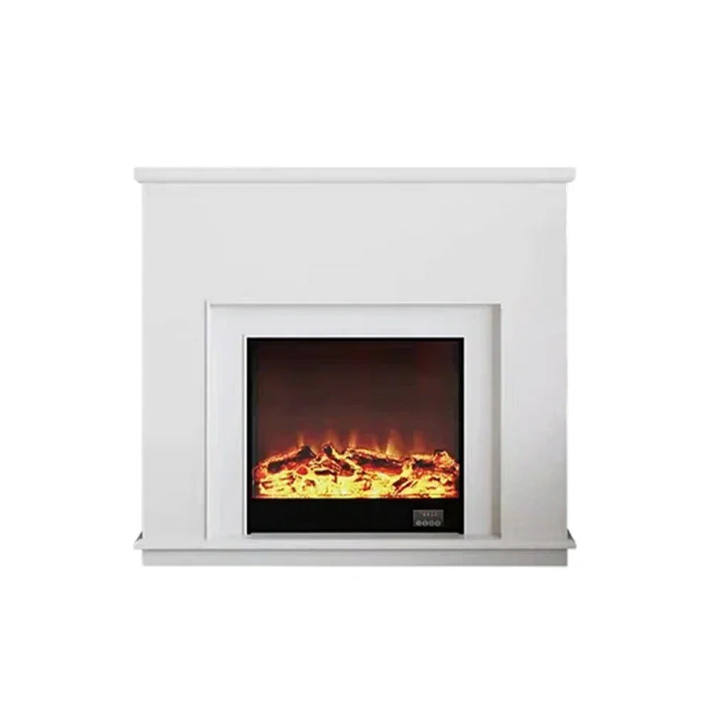 LIVARA Vintage Fireplace Mantel Surround Decorative Mantel Shelf Solid Spruce Wood HDF Panels Carved Design Living Room Feature - White