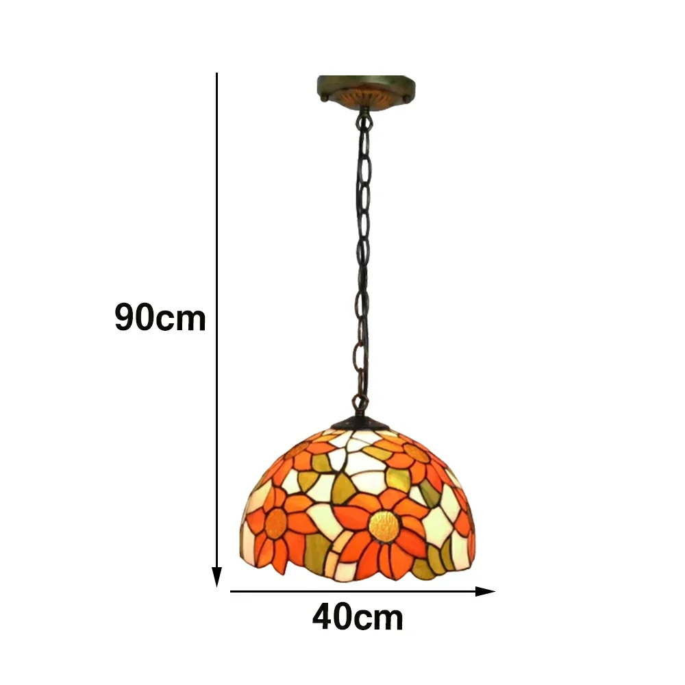 LIVARA Sunflower Pattern Pendant Light European Vintage Hanging Lamp 30/40 Adjustable Chain Ceiling Light for Dining Room Living Room - Image 7