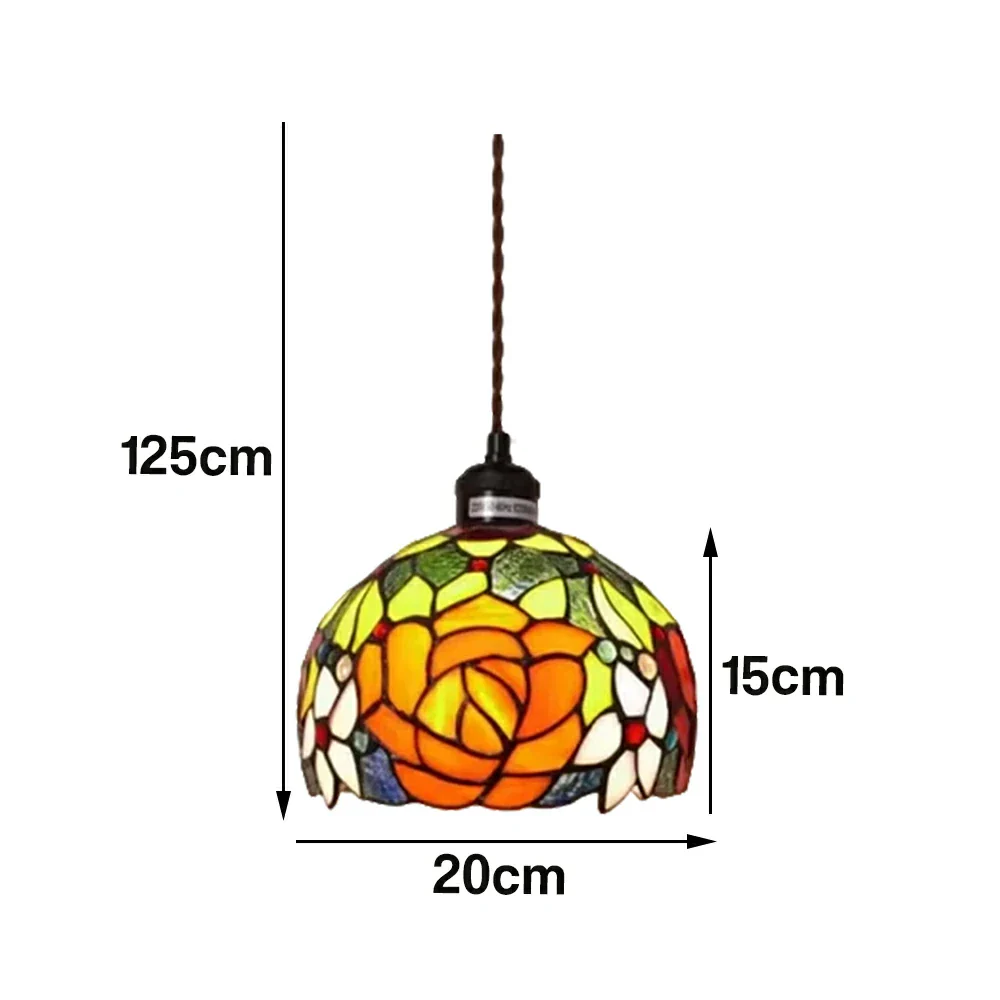 LIVARA Two-Tone Rose Pattern Pendant Light Minimalist Hanging Lamp Floral Shade E27 Ceiling Light for Bedroom Bedside Dining Area - Image 6