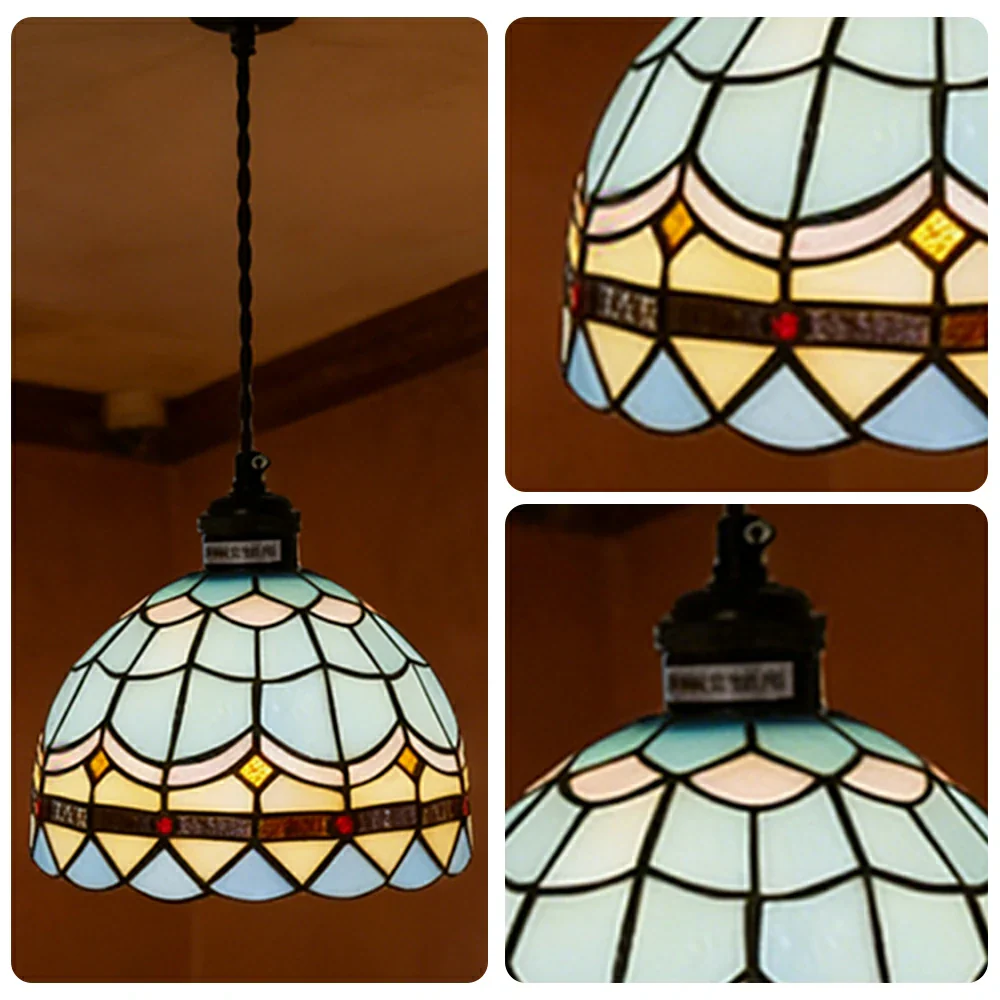 LIVARA Multicolor Pendant Light Minimalist Hanging Lamp 20cm Floral Shade E27 Ceiling Light for Bedroom Bedside Dining Area - Image 3