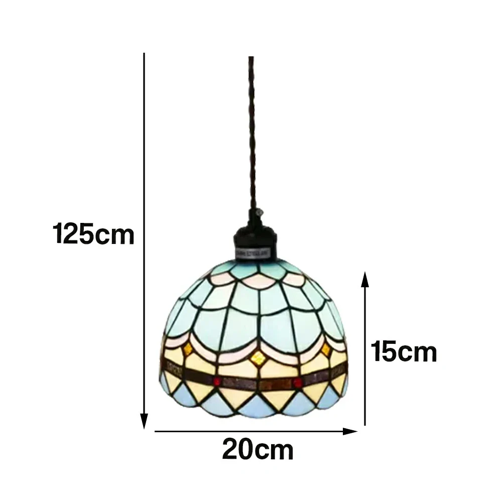 LIVARA Multicolor Pendant Light Minimalist Hanging Lamp 20cm Floral Shade E27 Ceiling Light for Bedroom Bedside Dining Area - Image 6