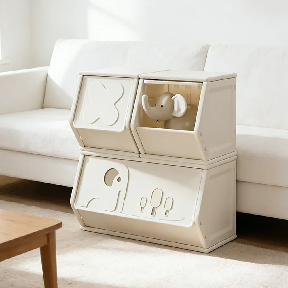 LIVARA Storage Cabinet Smooth Sliding Design Slot-Fit Structure Seamless Build Multi-Space Organisation - Image 4