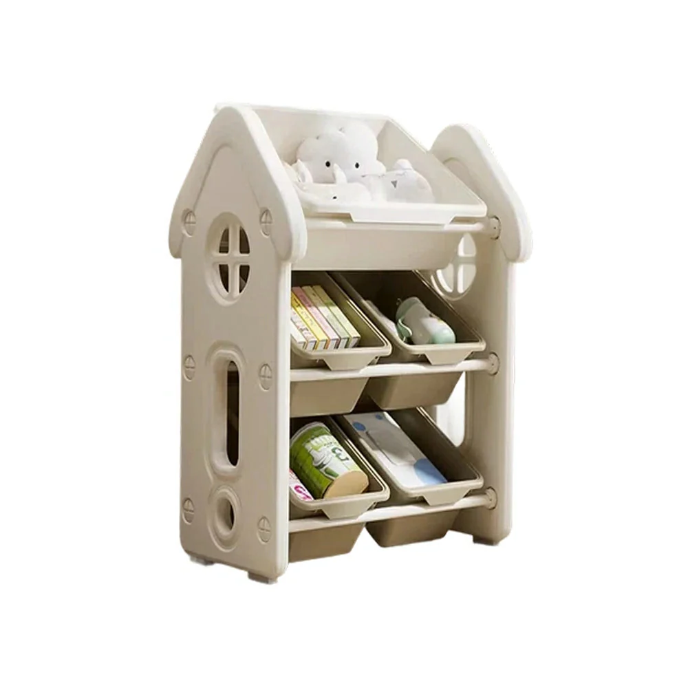 LIVARA Storage Organiser Multi-Tier Design Strong Load-Bearing Structure Anti-Drop Stable Freestanding Storage - White