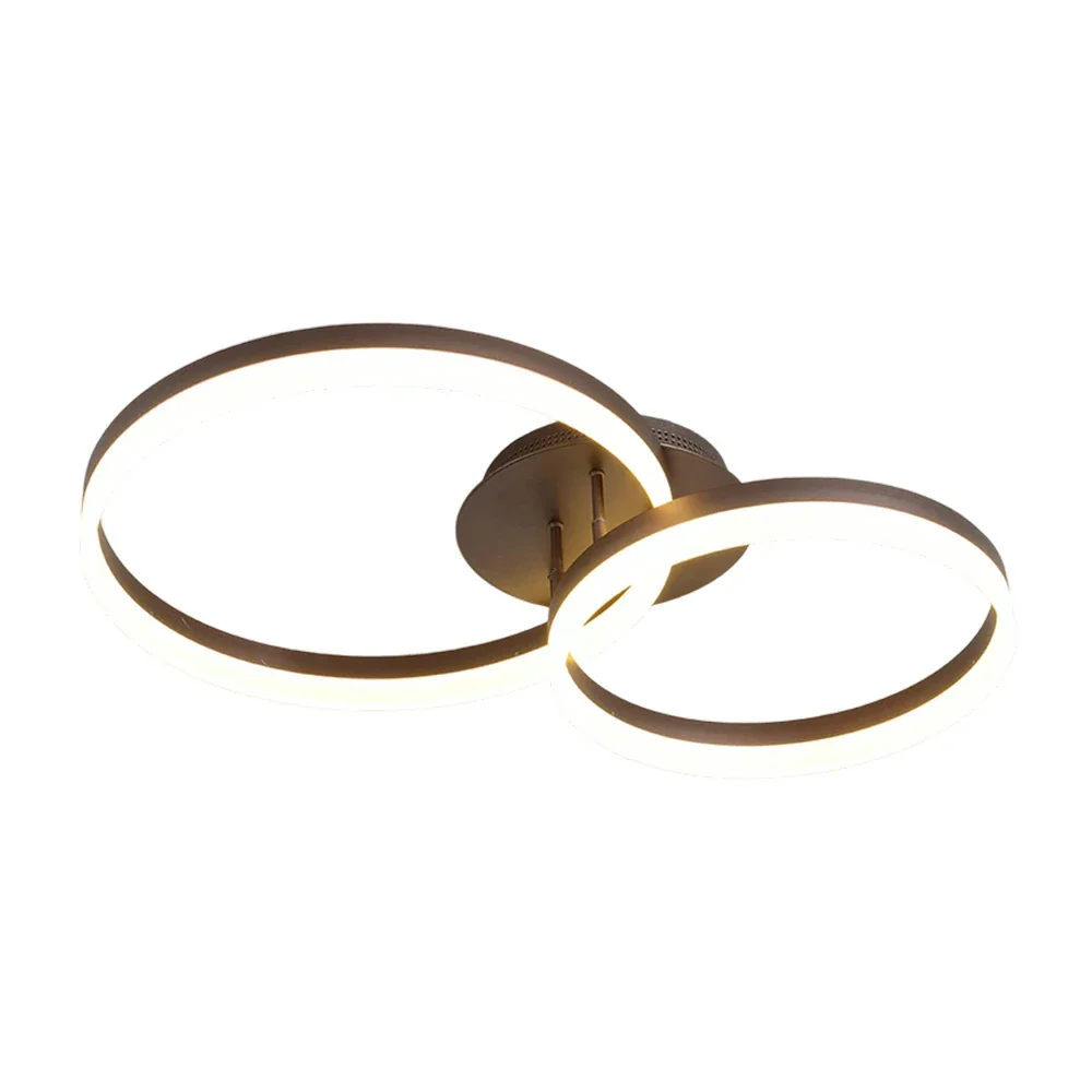 LIVARA Modern Double-Ring LED Ceiling Light 30/40/50cm Natural Light, Aluminum Frame & Acrylic Shade Flush Mount Lamp - Image 11