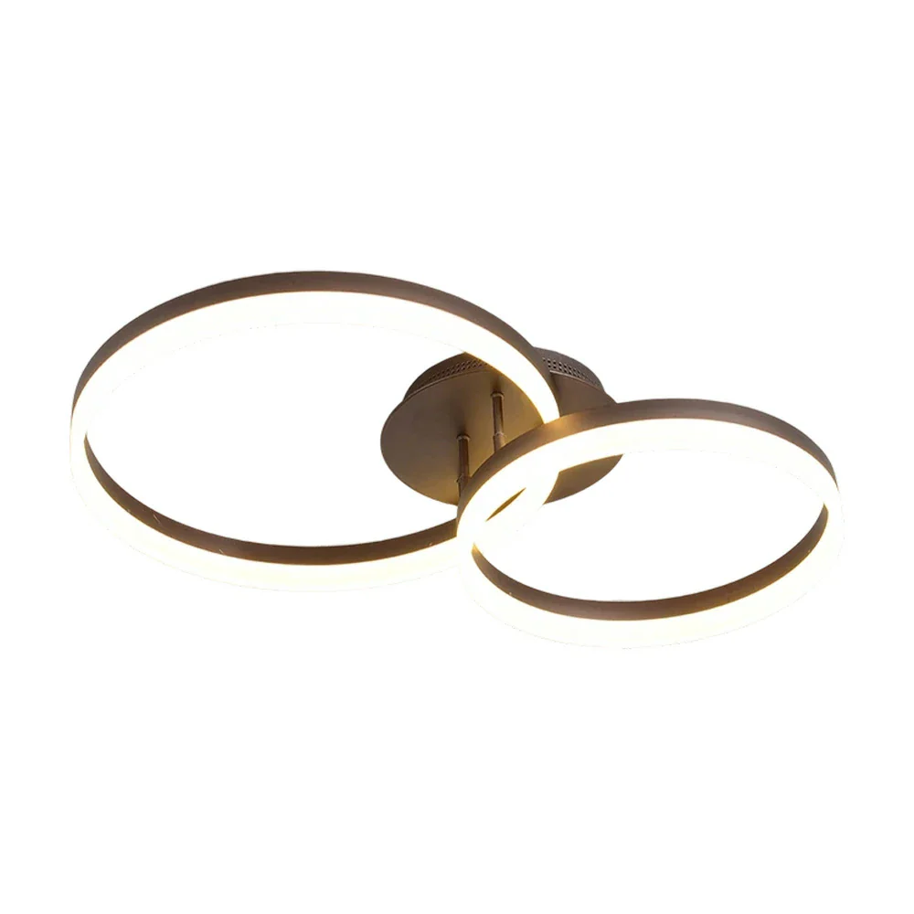 LIVARA Modern Double-Ring LED Ceiling Light 30/40/50cm Natural Light, Aluminum Frame & Acrylic Shade Flush Mount Lamp - Image 6