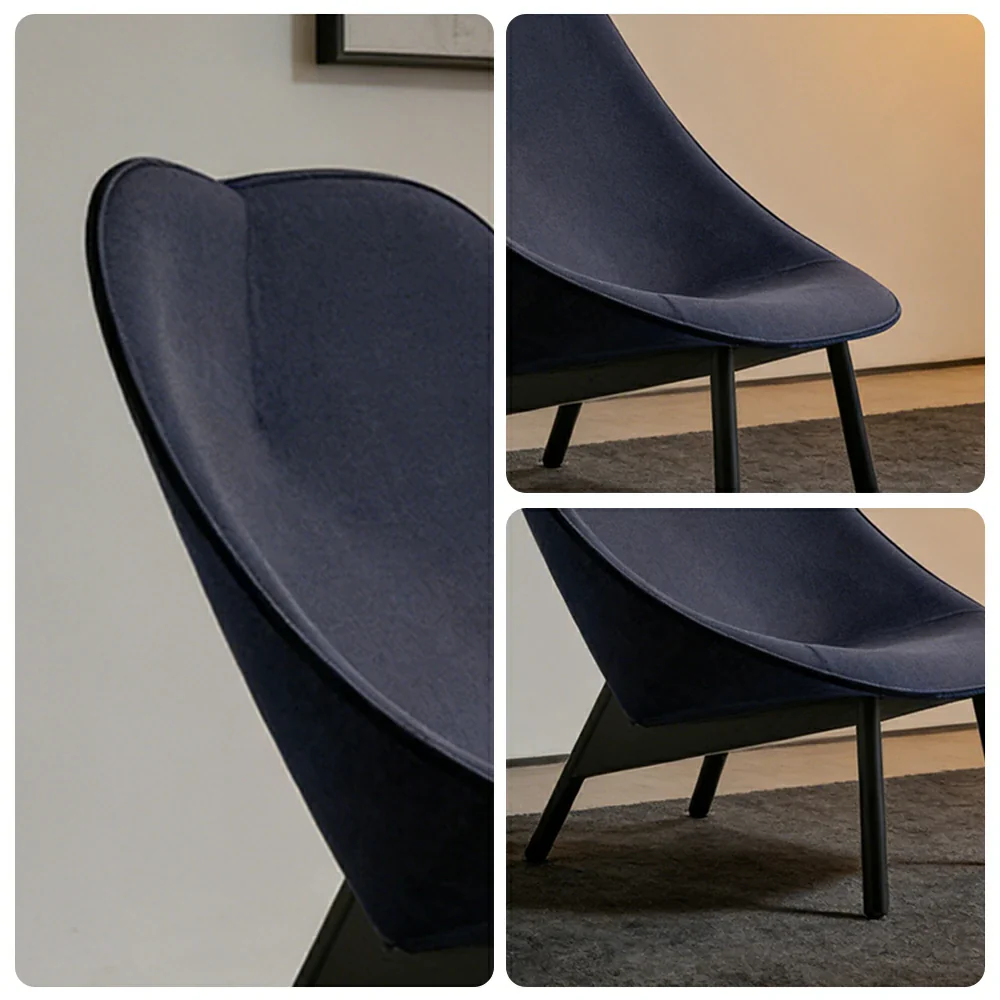 LIVARA Accent Armchair - Ergonomic Contoured Design - Reinforced Solid Wood Frame - Premium Fabric Upholstery for Modern Living Spaces - Purple - Image 3