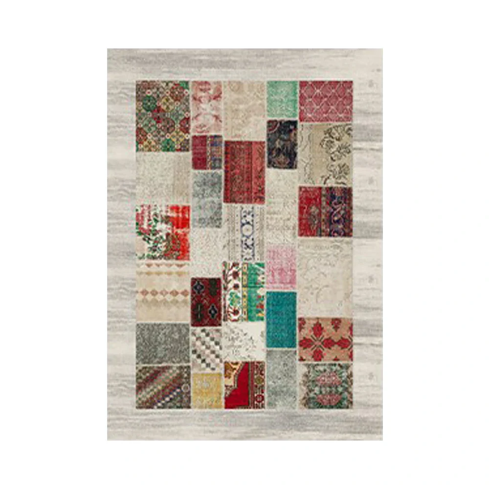 LIVARA 160/200cm Loop-Pile Rug - Upgraded Non-Slip Eco Cotton-Latex Backing - Waterproof, Stain-Resistant, Soft & Durable - Light Grey