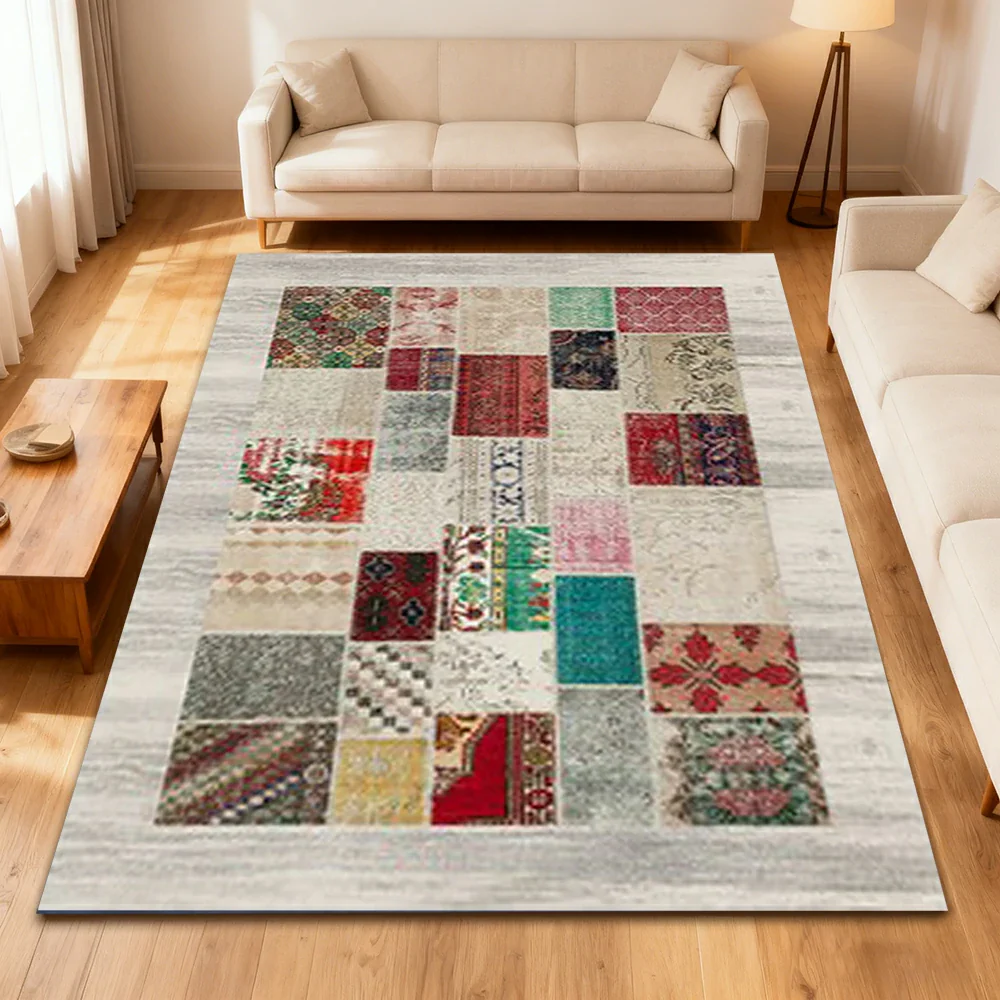 LIVARA 160/200cm Loop-Pile Rug - Upgraded Non-Slip Eco Cotton-Latex Backing - Waterproof, Stain-Resistant, Soft & Durable - Light Grey - Image 2