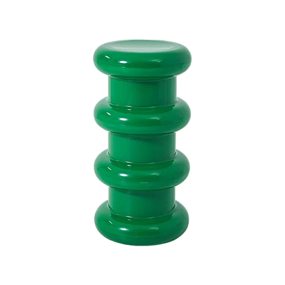 LIVARA Multi-Tier Coffee Table Stool - 2/3-Layer Design, Smooth Rounded Shape, Lightweight & Space-Saving, Modern Home Use - Green - Image 2