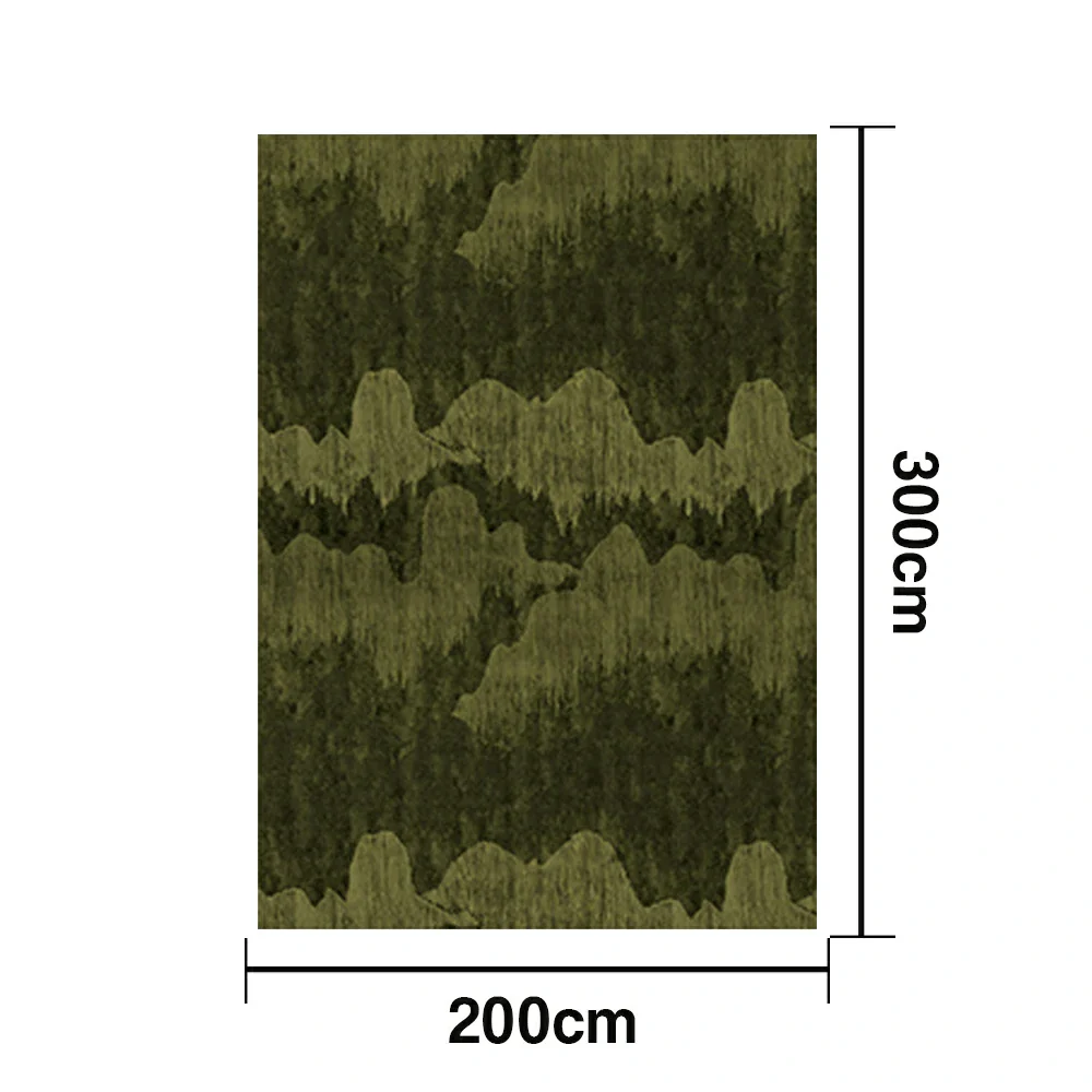LIVARA 160/200cm Nature-Wave Loop-Pile Rug - Non-Slip Eco Cotton-Latex Backing, Soft & Durable, Easy to Clean - Forest Green - Image 6