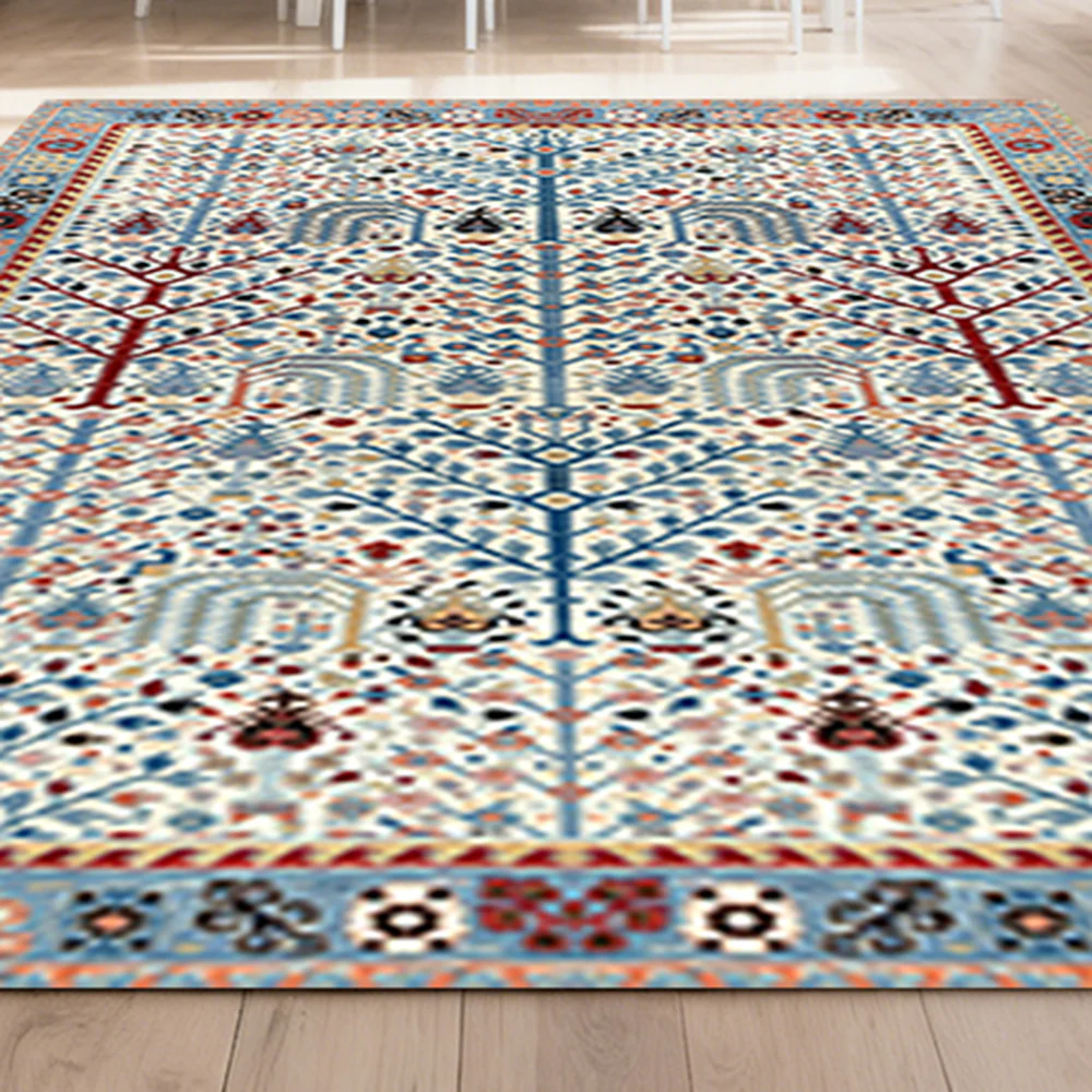 LIVARA 160/200cm Persian Gabbeh Pattern Loop-Pile Rug - Non-Slip Eco Cotton-Latex Backing - Waterproof, Stain-Resistant, Soft & Durable - Image 3