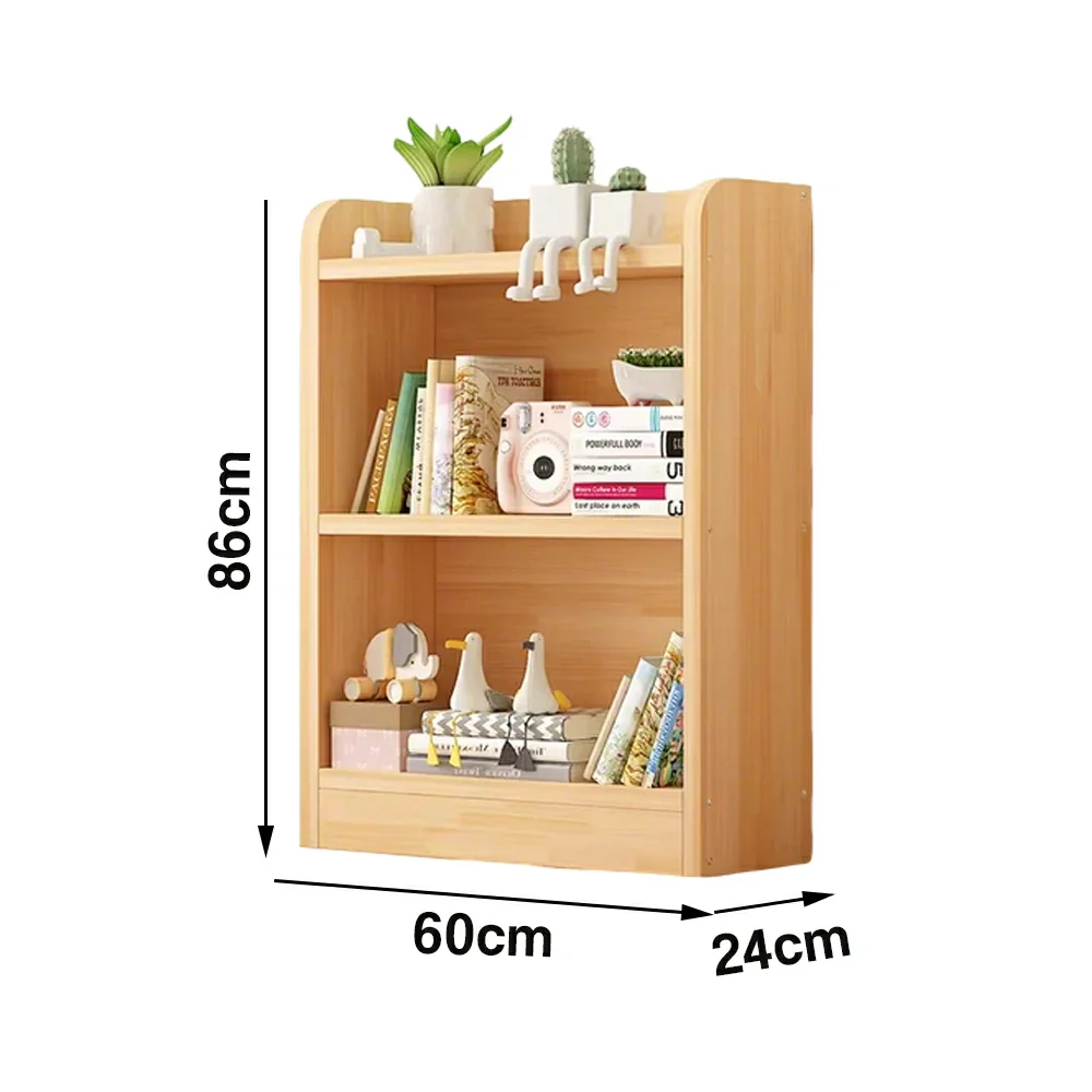 LIVARA Solid Wood 2-Tier Toy Storage Cabinet 60/80cm - Child-Safe Rounded Edges, Space-Saving Open Shelves, Eco-Friendly Kids Organiser - Natural Wood - Image 5