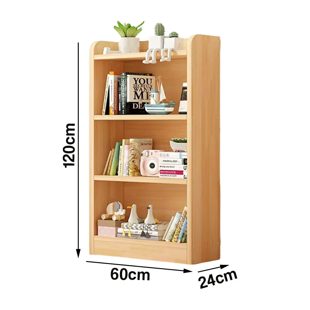 LIVARA Solid Wood 3-Tier Toy Storage Cabinet 60/80cm - Large Capacity Shelves, Child-Safe Rounded Edges, Space-Saving Kids Organiser - Natural Wood - Image 5