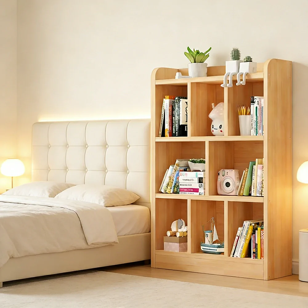 LIVARA Solid Wood 3-Tier Toy Storage Cabinet 60/80cm - Large Capacity Shelves, Child-Safe Rounded Edges, Space-Saving Kids Organiser - Natural Wood - Image 9