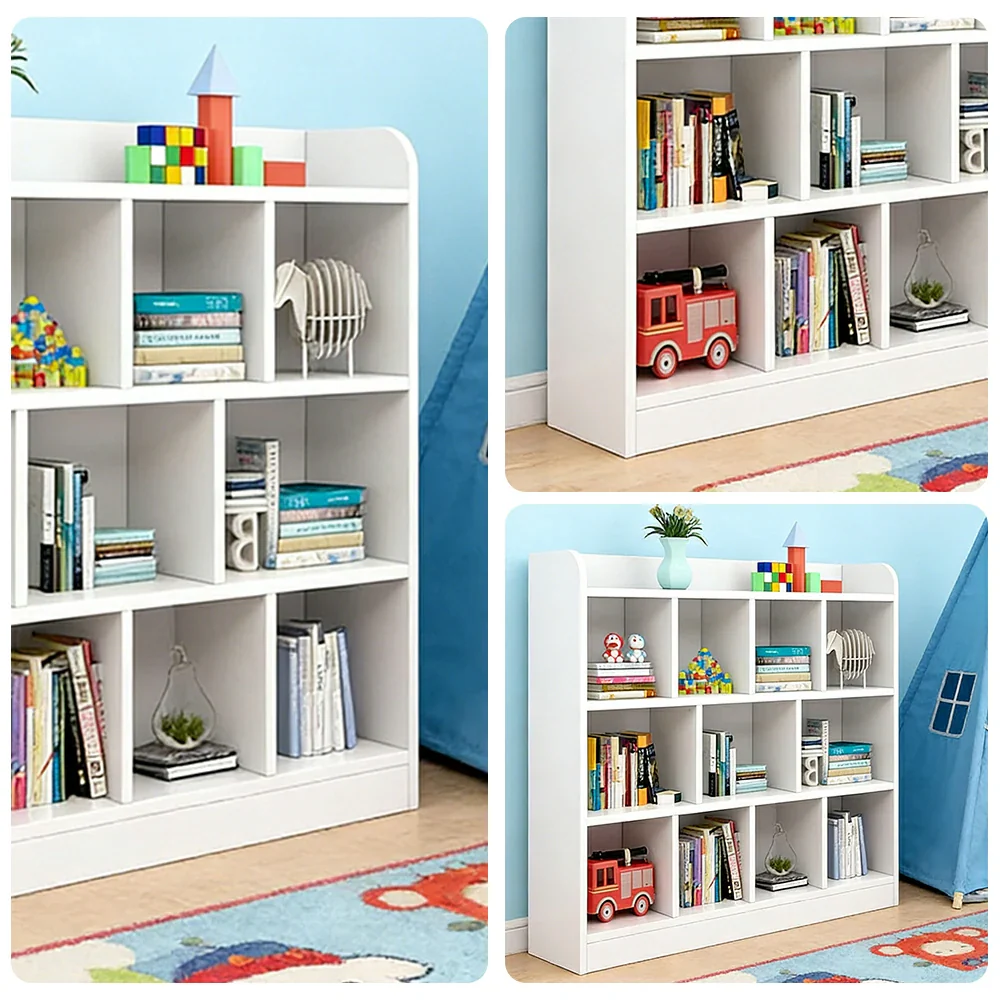 LIVARA Solid Wood 3-Tier Storage Cabinet - Large Capacity Shelving, Eco-Friendly Board, Kids & Home Organiser - Natural Wood - Image 8