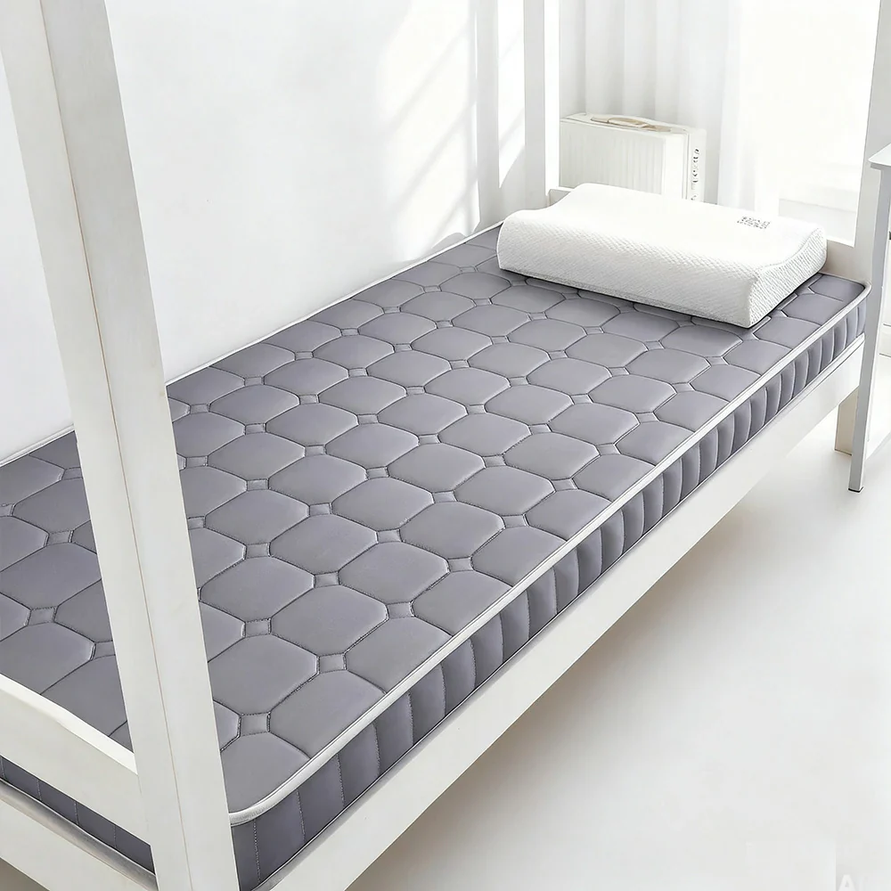 LIVARA Latex Memory Foam Mattress 120/150/180cm - 5.5cm Thick, Resilient Support, Breathable Cotton Cover, Antibacterial Milk Silk, Non-Slip Base - Grey - Image 2