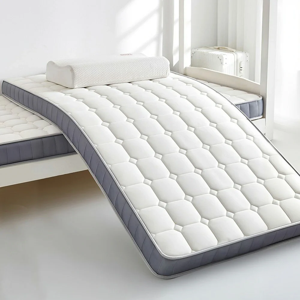 LIVARA Latex Memory Foam Mattress 120/150/180cm - 5.5cm Thick, Resilient Support, Breathable Cotton Cover, Antibacterial Milk Silk, Non-Slip Base - White - Image 4