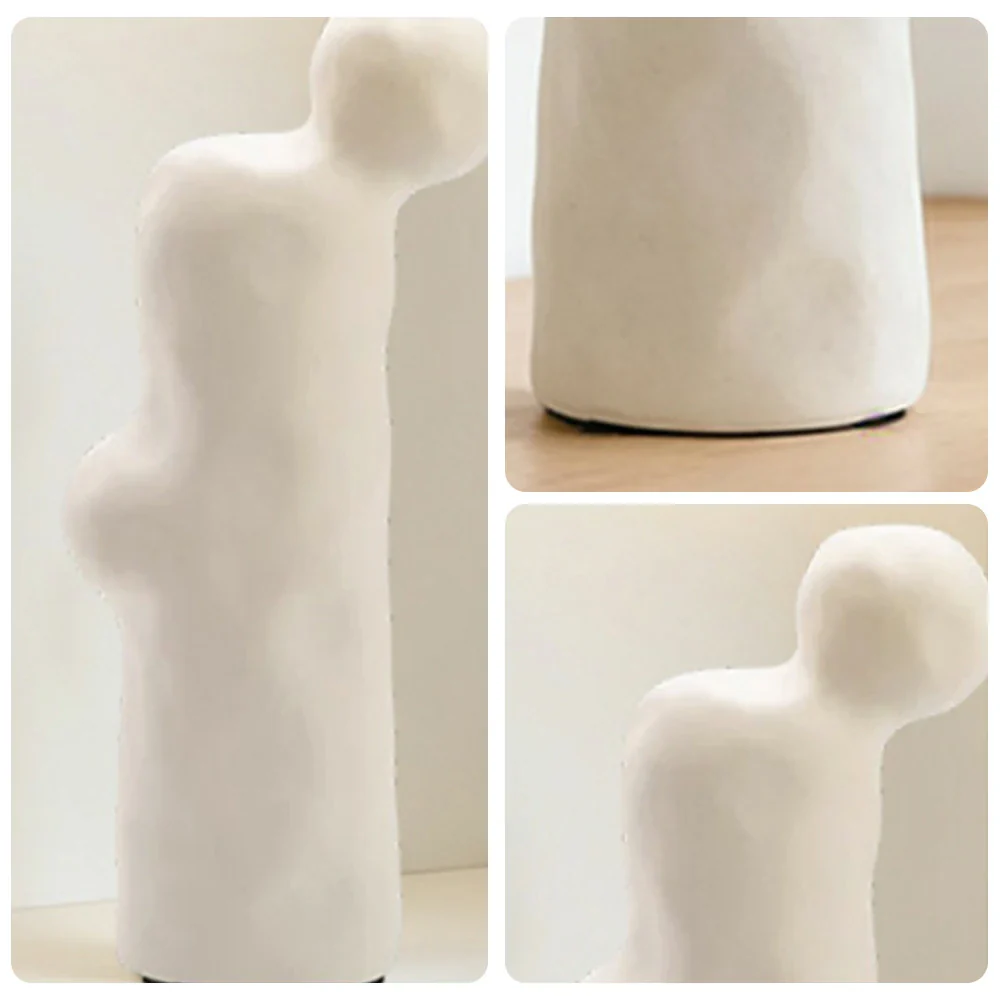 LIVARA Ceramic Decorative Ornament Artistic Display Matte White Finish Matte Ceramic Handcrafted Stone-Texture Design - Image 3