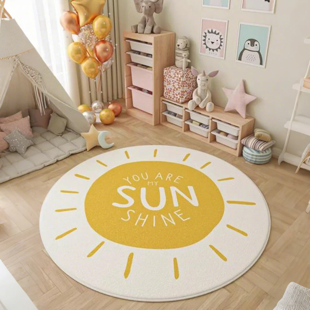 LIVARA Kids Plush Play Mat Non Slip High Density Soft Surface Durable Cozy and Floor Protective Sunshine Theme - Image 2