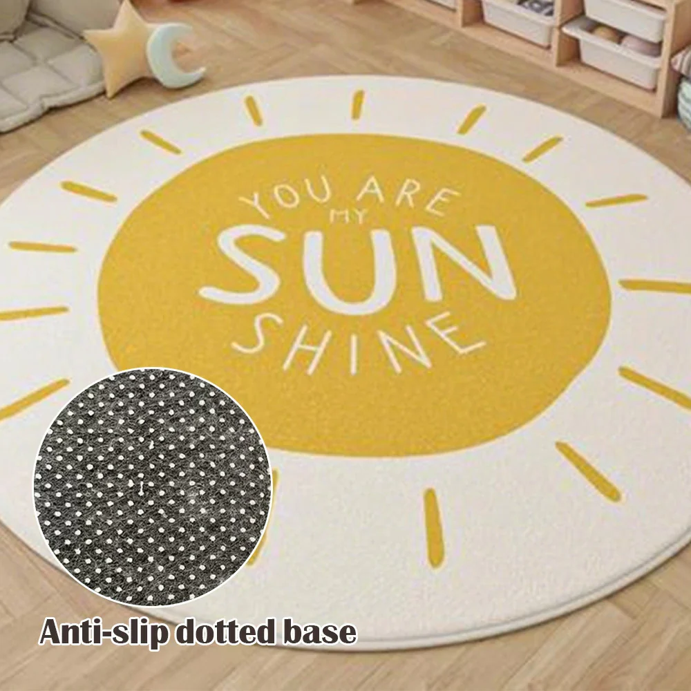 LIVARA Kids Plush Play Mat Non Slip High Density Soft Surface Durable Cozy and Floor Protective Sunshine Theme - Image 3