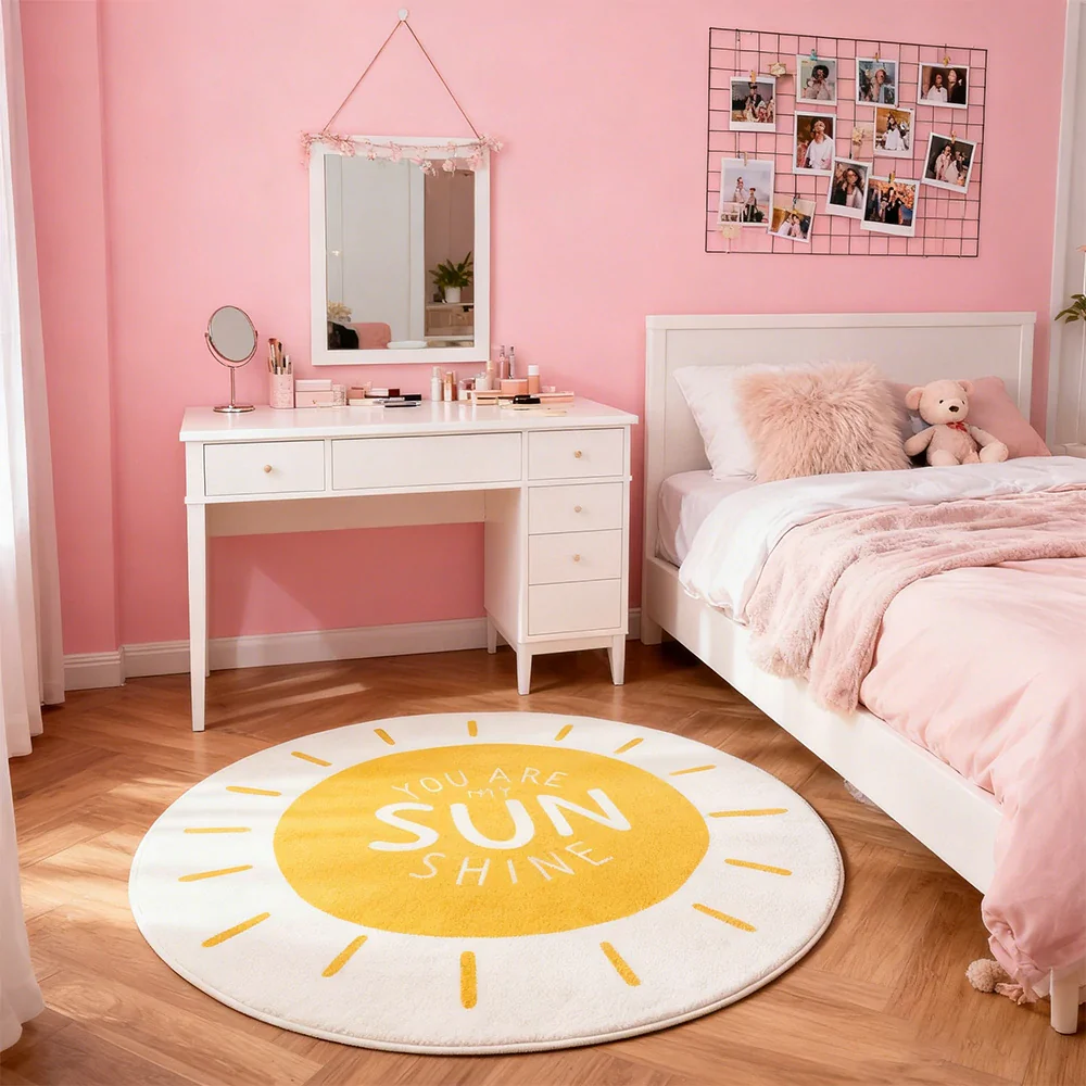 LIVARA Kids Plush Play Mat Non Slip High Density Soft Surface Durable Cozy and Floor Protective Sunshine Theme - Image 4