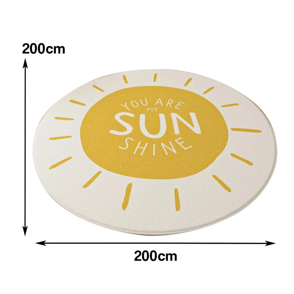 LIVARA Kids Plush Play Mat Non Slip High Density Soft Surface Durable Cozy and Floor Protective Sunshine Theme - Image 5