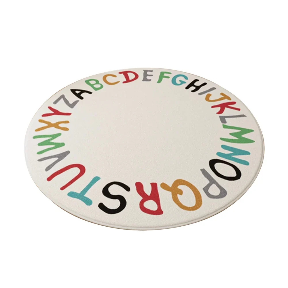 LIVARA Kids Plush Play Mat Non Slip High Density Soft Surface Durable Cozy and Floor Protective Colorful Letters Theme