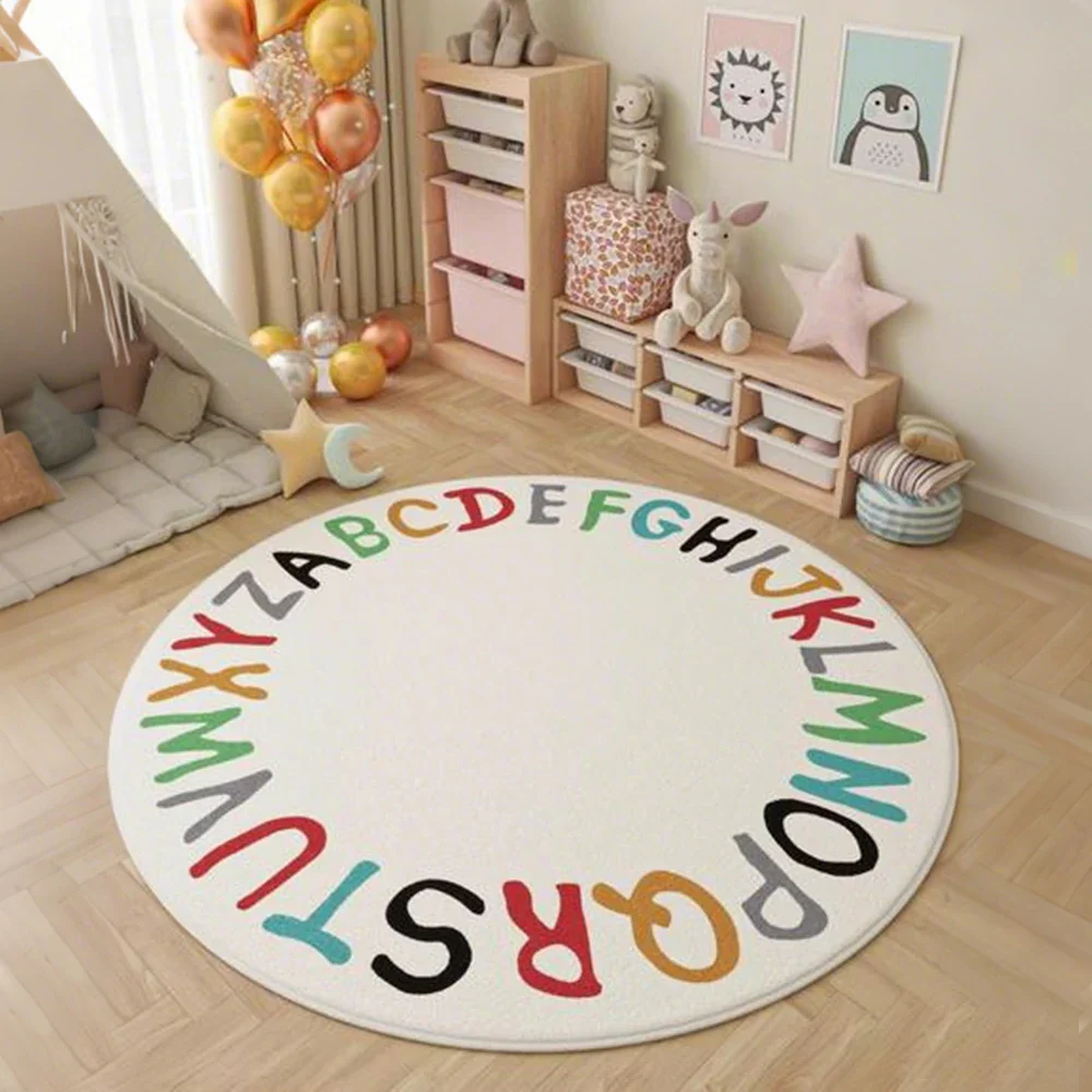 LIVARA Kids Plush Play Mat Non Slip High Density Soft Surface Durable Cozy and Floor Protective Colorful Letters Theme - Image 2
