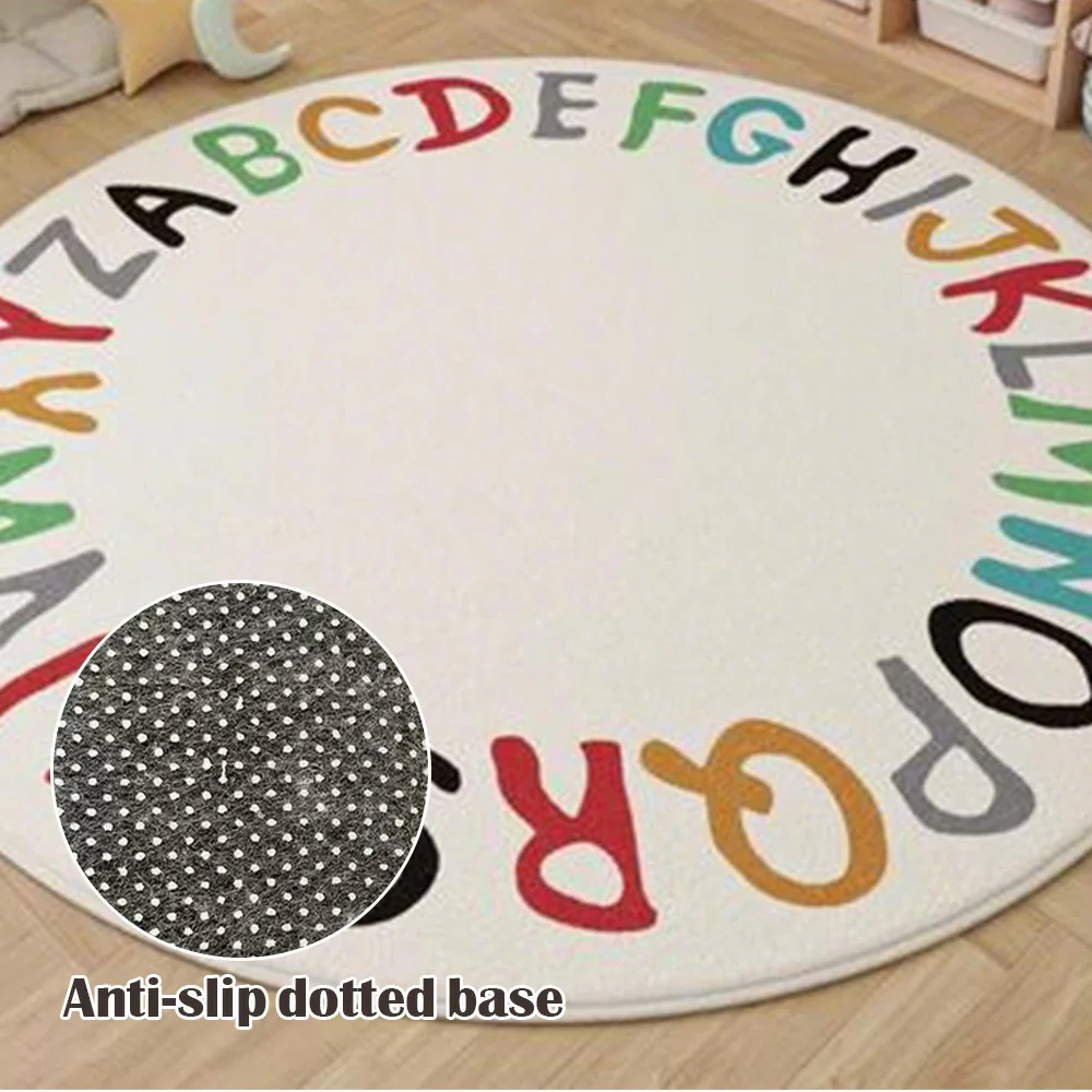 LIVARA Kids Plush Play Mat Non Slip High Density Soft Surface Durable Cozy and Floor Protective Colorful Letters Theme - Image 3