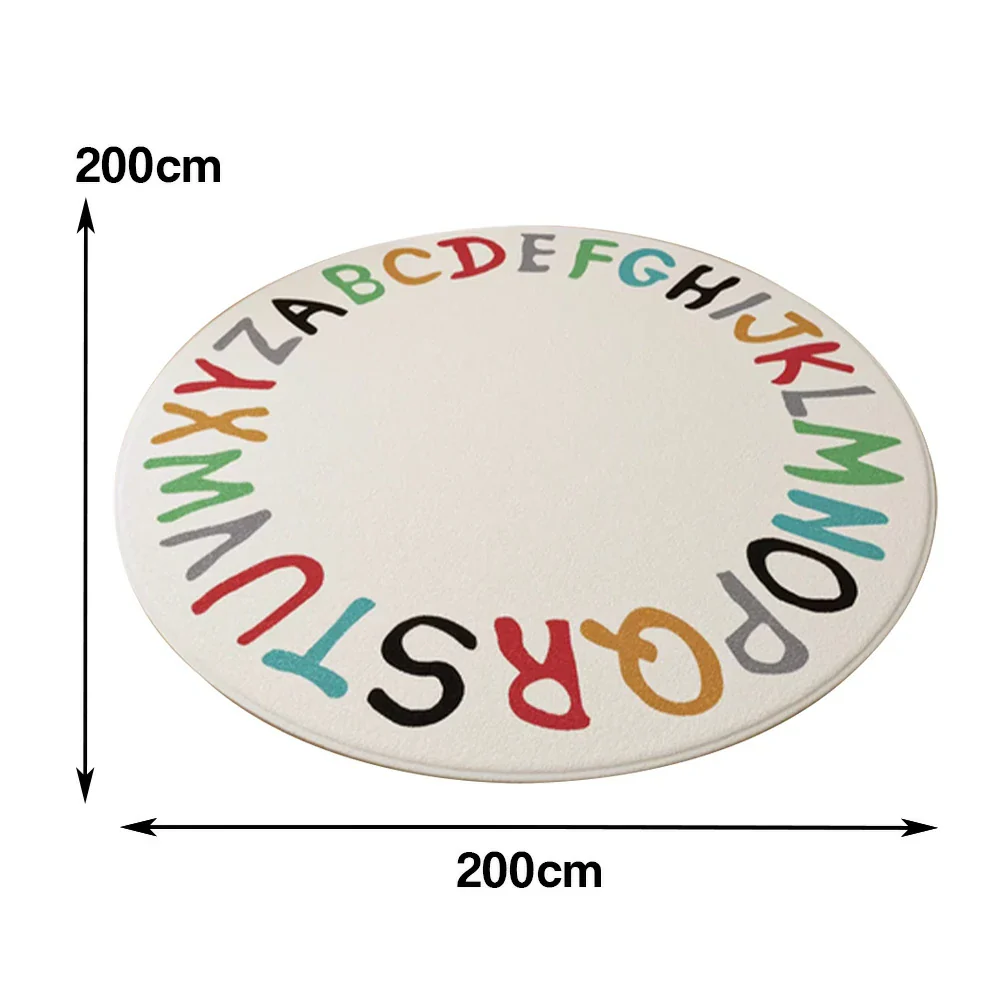 LIVARA Kids Plush Play Mat Non Slip High Density Soft Surface Durable Cozy and Floor Protective Colorful Letters Theme - Image 5