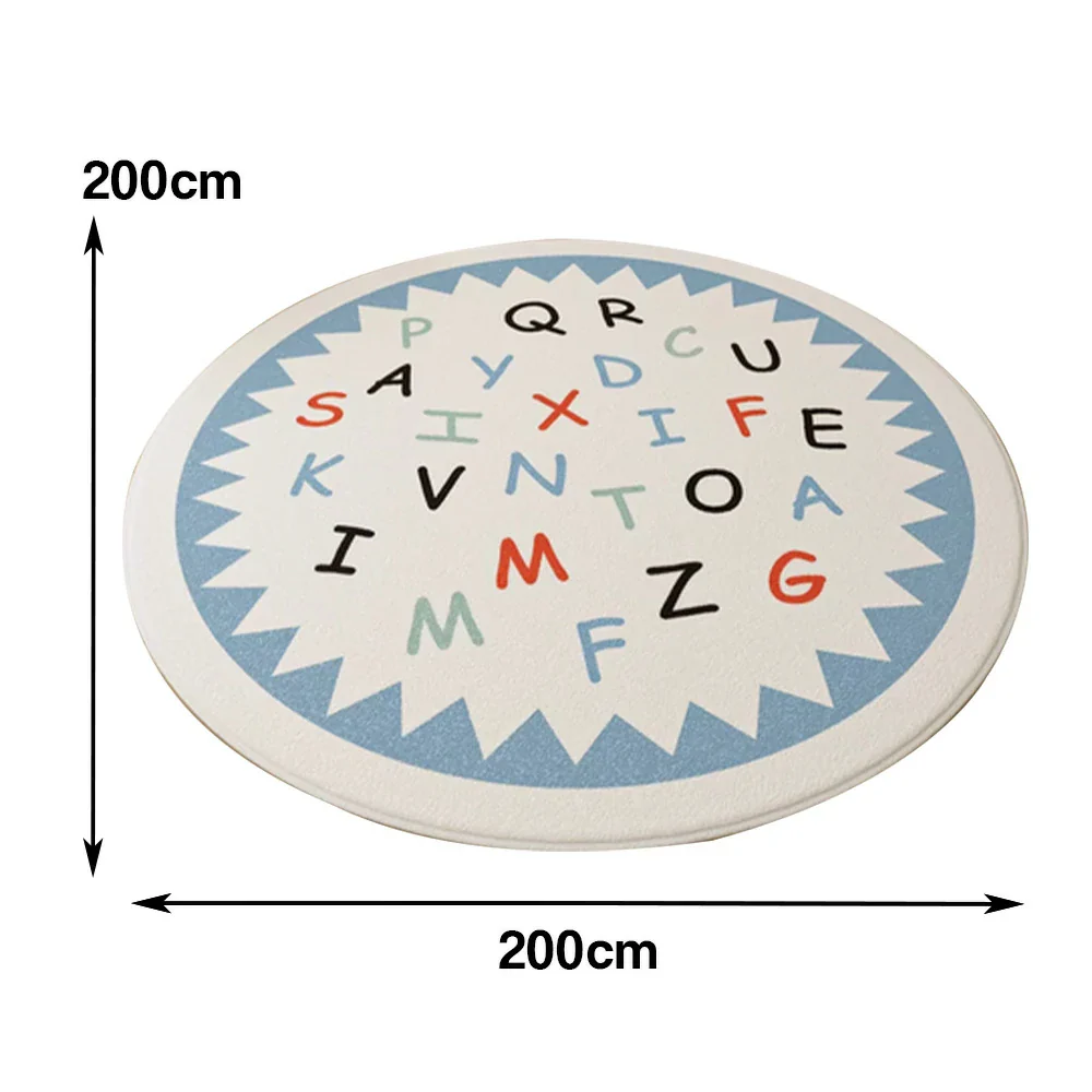 LIVARA Kids Plush Play Mat Non Slip High Density Soft Surface Durable Cozy and Floor Protective Triangle Letters Theme - Image 5