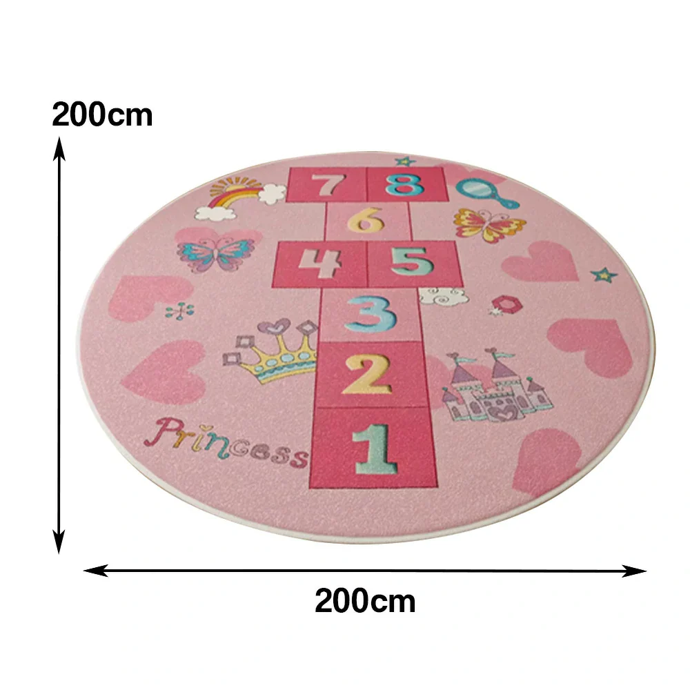 LIVARA Kids Plush Play Mat Non Slip High Density Soft Surface Durable Cozy and Floor Protective Pink House Theme - Image 5