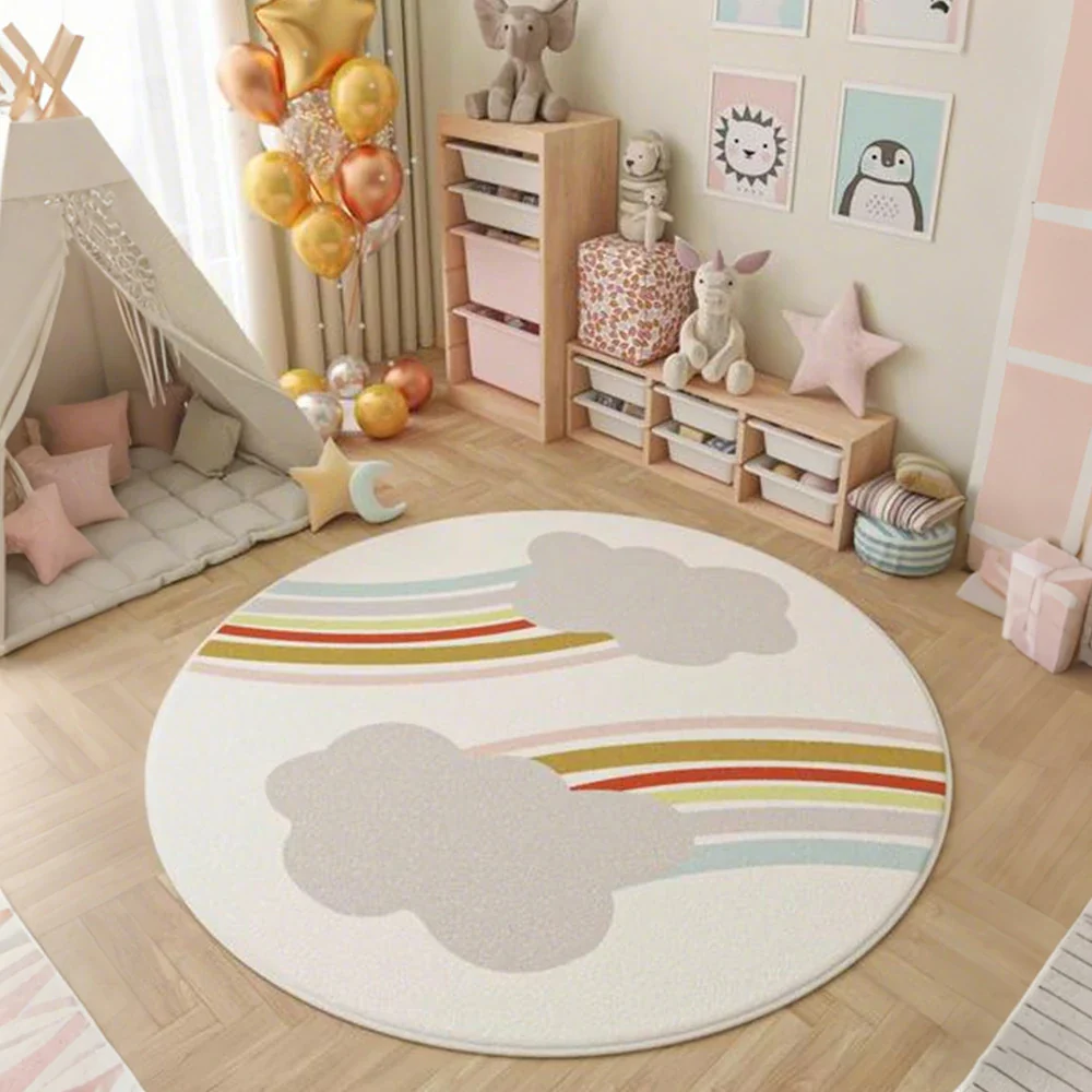 LIVARA Kids Plush Play Mat Non Slip High Density Soft Surface Durable Cozy and Floor Protective Cute Rainbow Theme - Image 2
