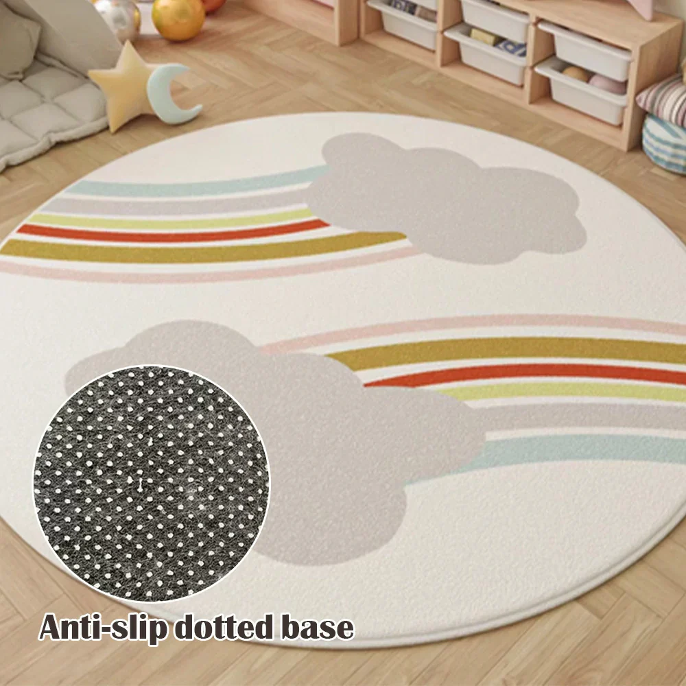 LIVARA Kids Plush Play Mat Non Slip High Density Soft Surface Durable Cozy and Floor Protective Cute Rainbow Theme - Image 3