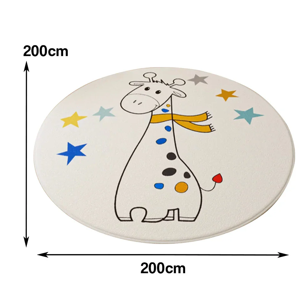 LIVARA Kids Plush Play Mat Non Slip High Density Soft Surface Durable Cozy and Floor Protective Giraffe Theme - Image 5