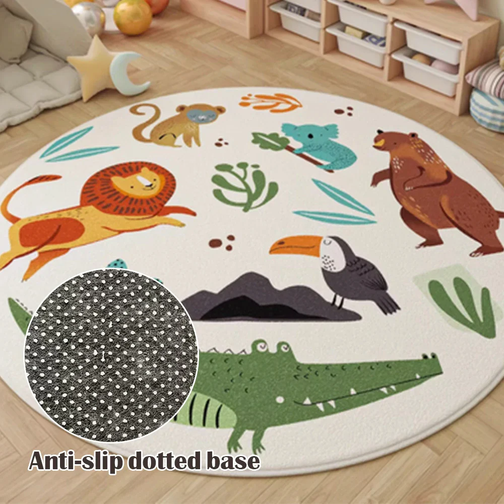 LIVARA Kids Plush Play Mat Non Slip High Density Soft Surface Durable Cozy and Floor Protective Zoo Theme - Image 3