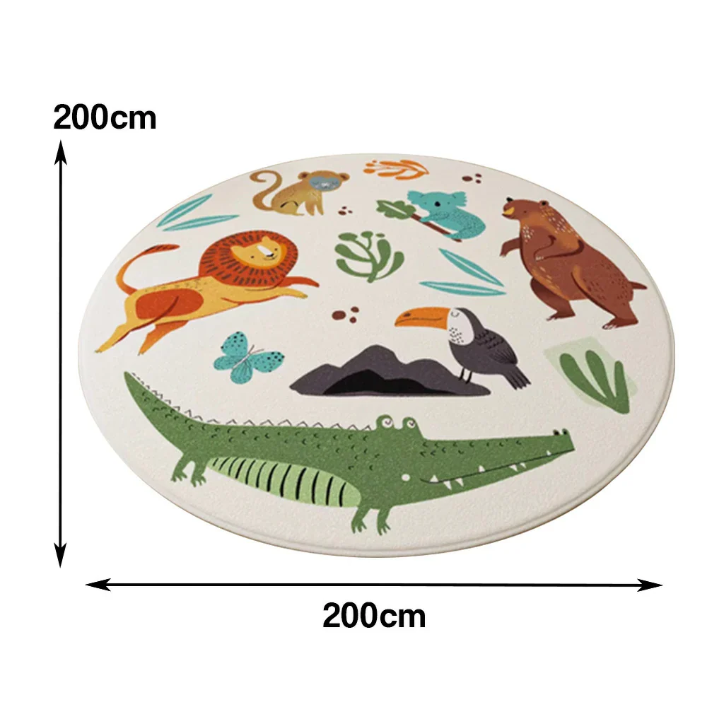 LIVARA Kids Plush Play Mat Non Slip High Density Soft Surface Durable Cozy and Floor Protective Zoo Theme - Image 5